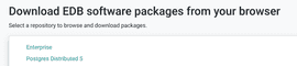EDB Docs - Directly browsing and downloading from the EDB repositories