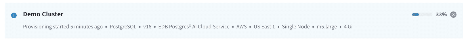 EDB Docs - Creating a database cluster