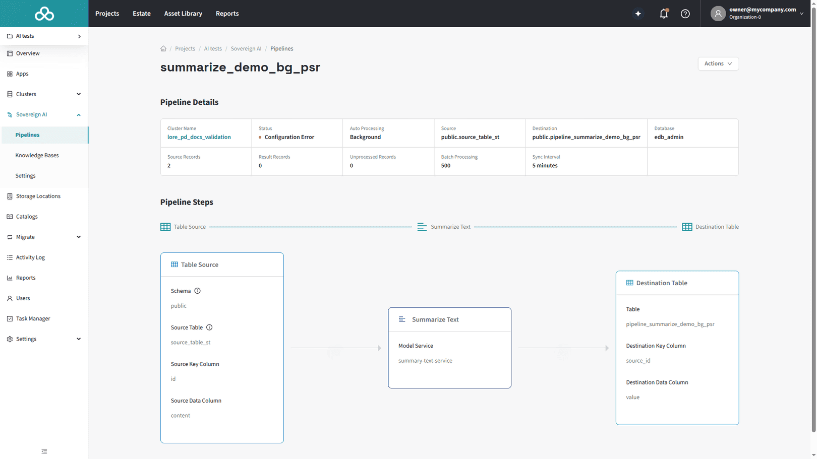 EDB Docs - EDB Postgres AI Innovation Release - Executing pipelines