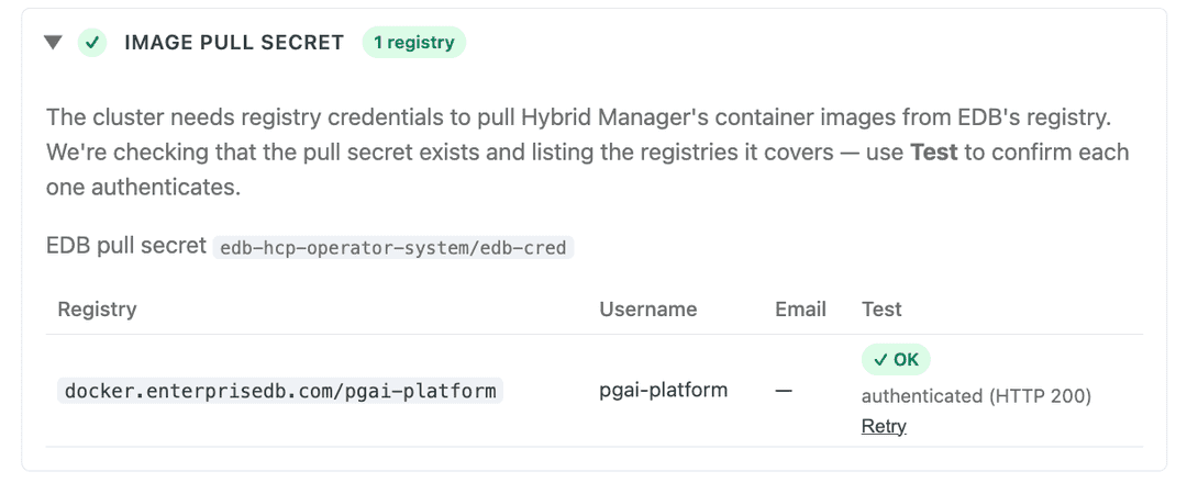 Test run: "OK — authenticated (HTTP 200)".