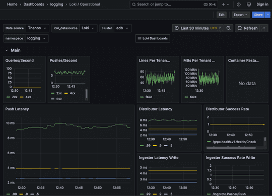 EDB Docs - EDB Postgres AI v1.3.10 (LTS) - Loki dashboards for logging ...
