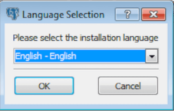 The Language Selection Window