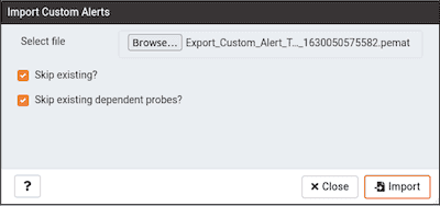 Alert Template - Import Browse