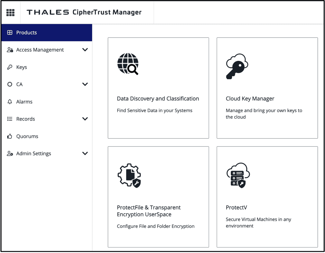 Thales CipherTrust Manager UI Key Creation