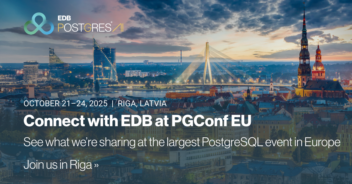 Connect with EDB at PGConf.EU