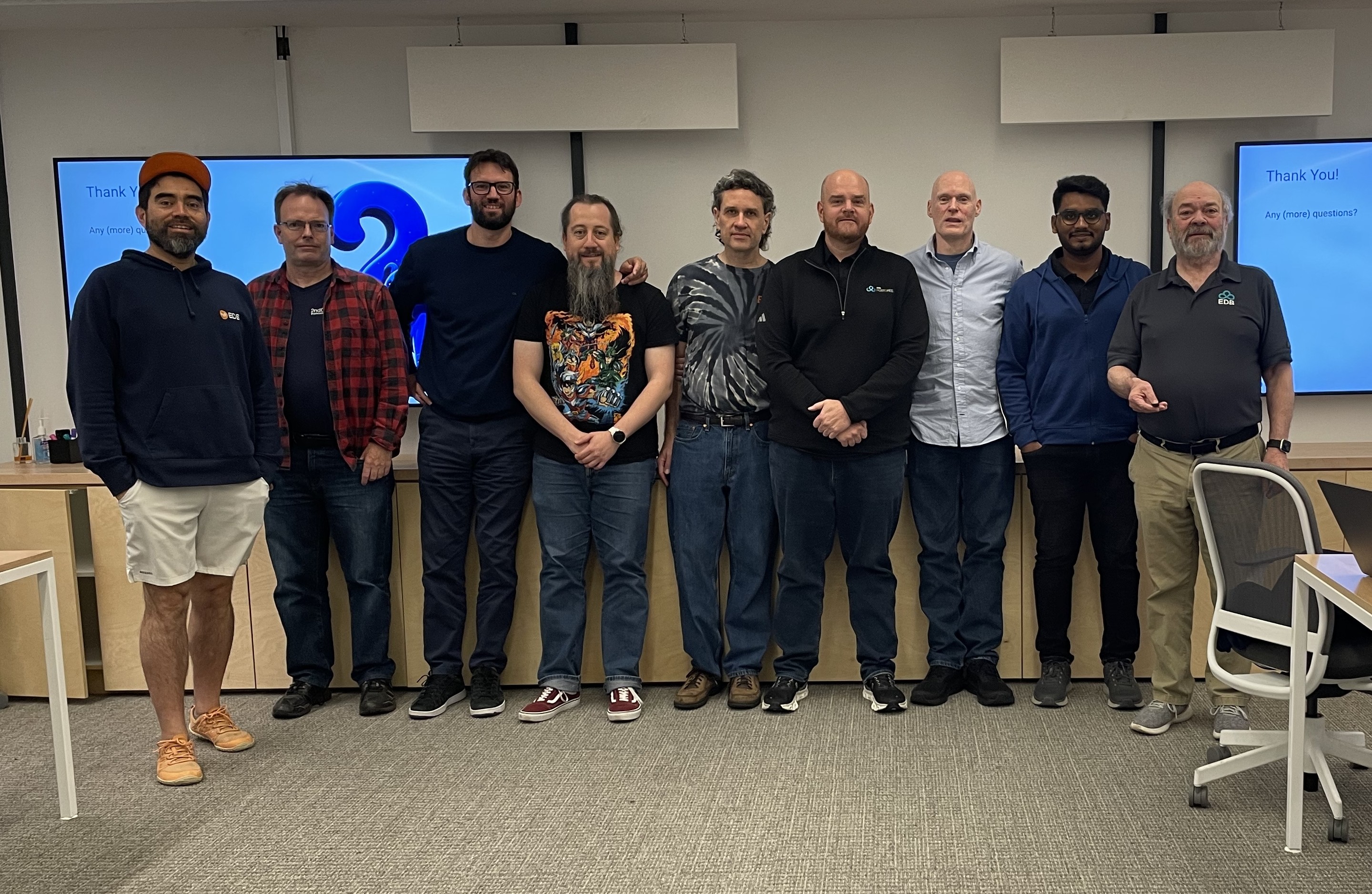 The Developer U group photo in Montreal: Mario, Ian, Florin, Jonathan, Robert, Phil, Manni, Vaibhav, and Andrew