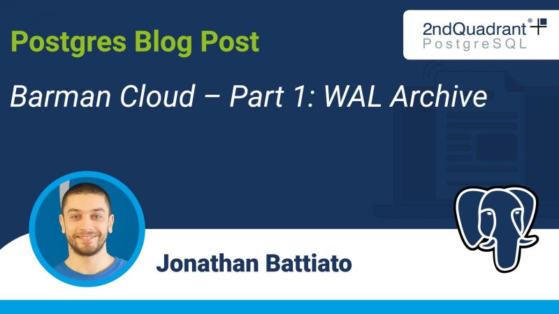 Barman Cloud - Part 1: WAL Archive