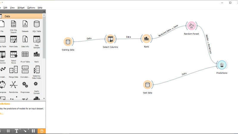 How to use the Random Forest Machine Learning Model with 2UDA – PostgreSQL and Orange (Part 3)