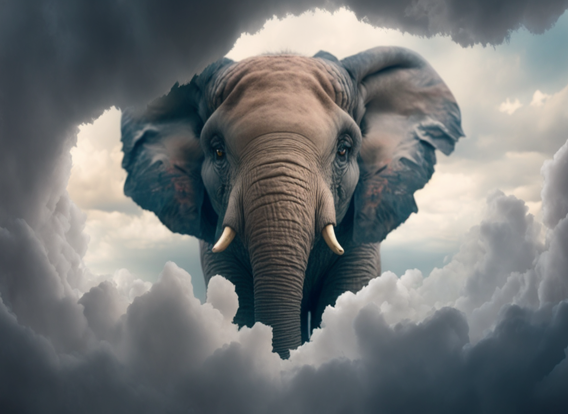 Elephant in the sky