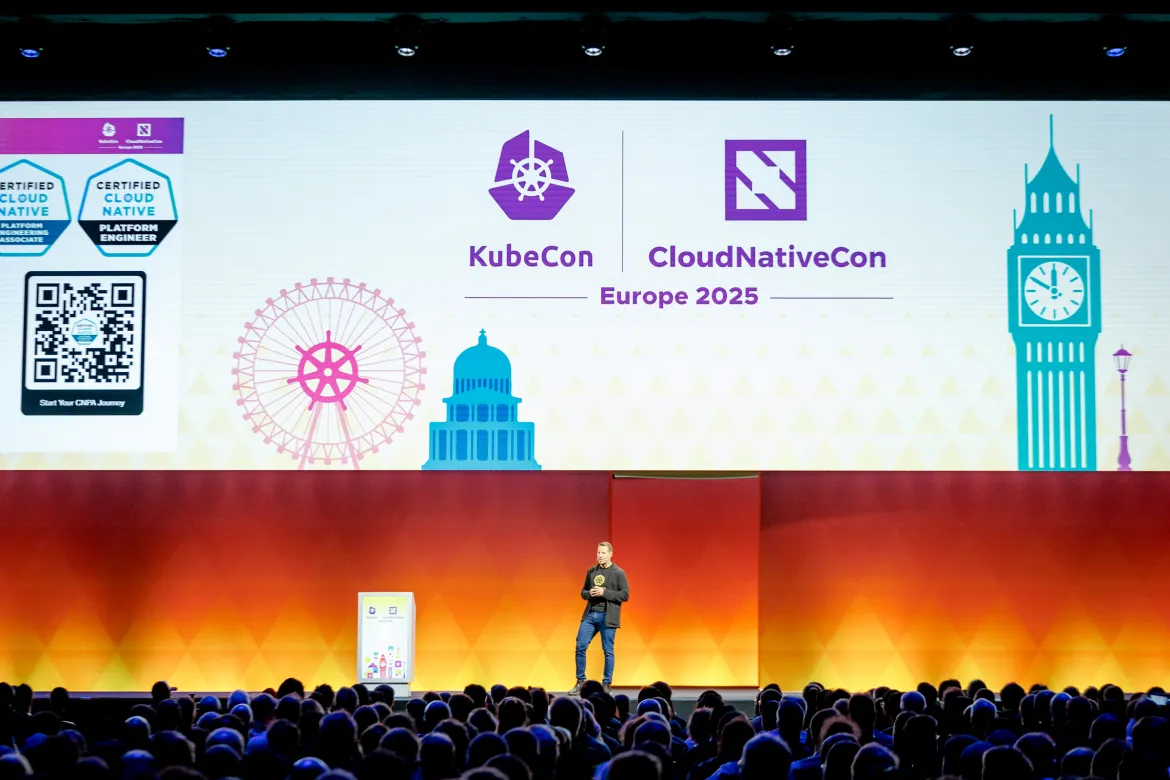 Crowd at KubeCon + CloudNative Con Europe 2025