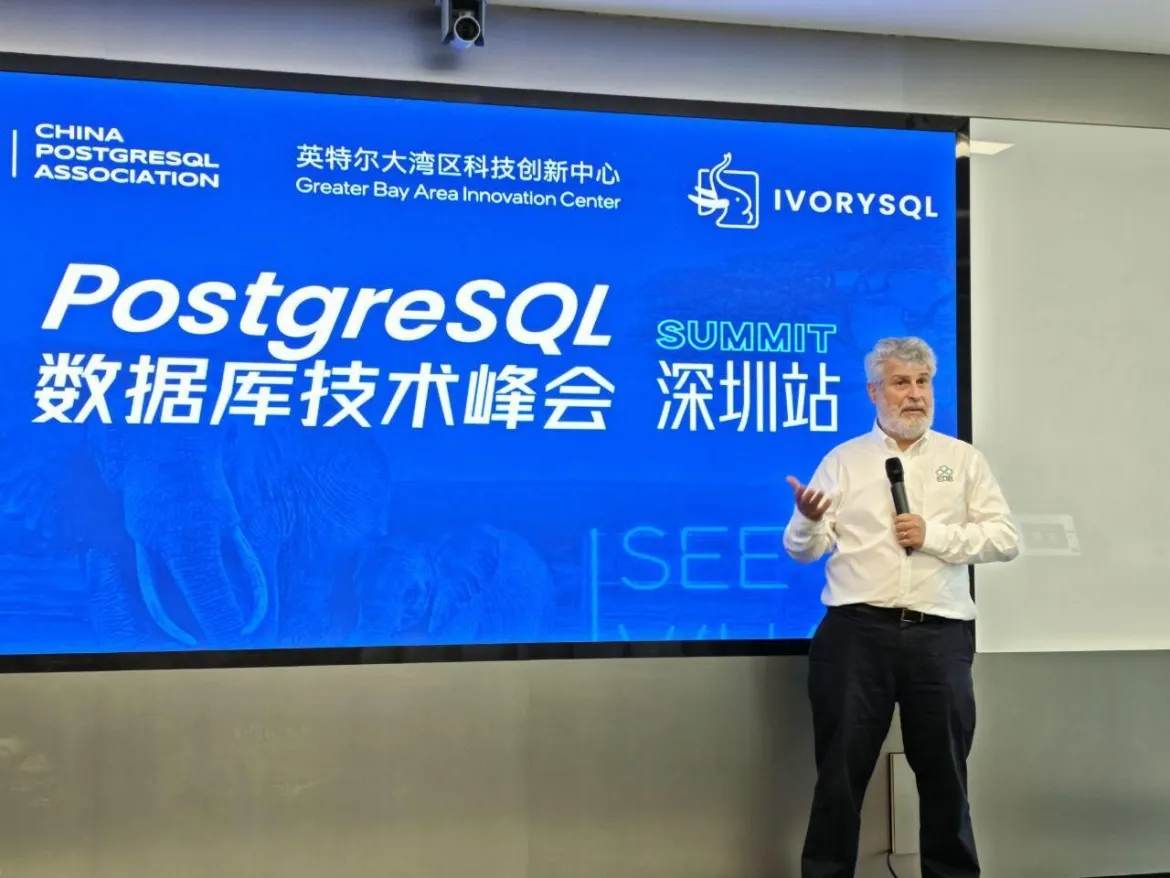 Bruce presenting in China