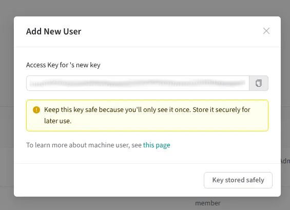 Save the API key