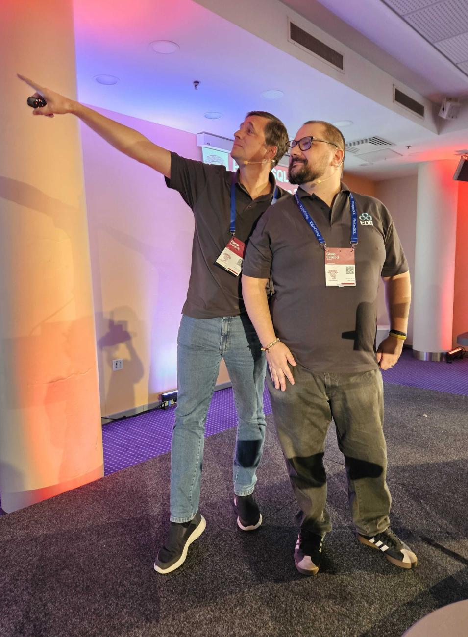 Martin Marques and Giulio Calacoci before their talk