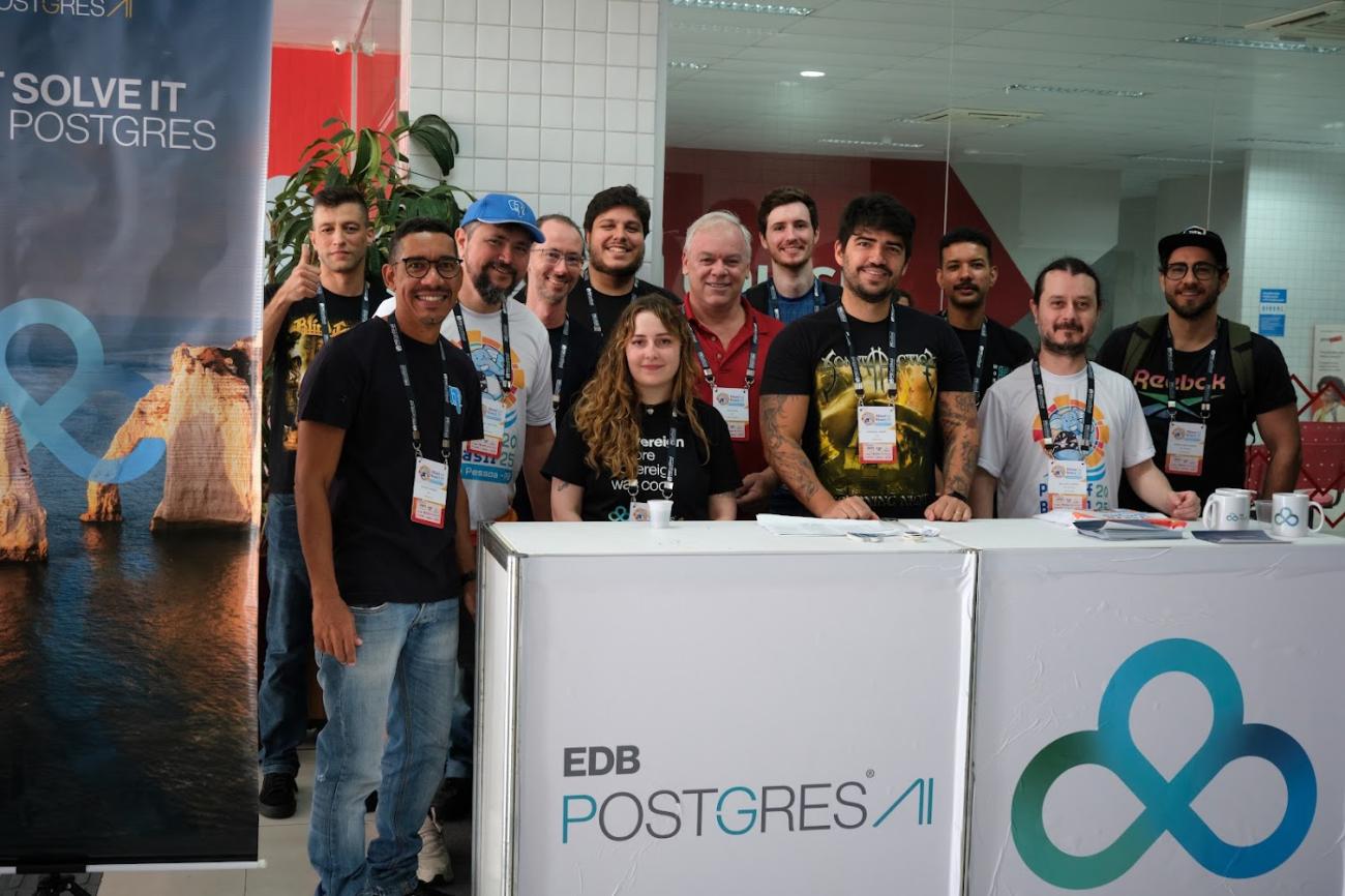 The EDB team at the booth