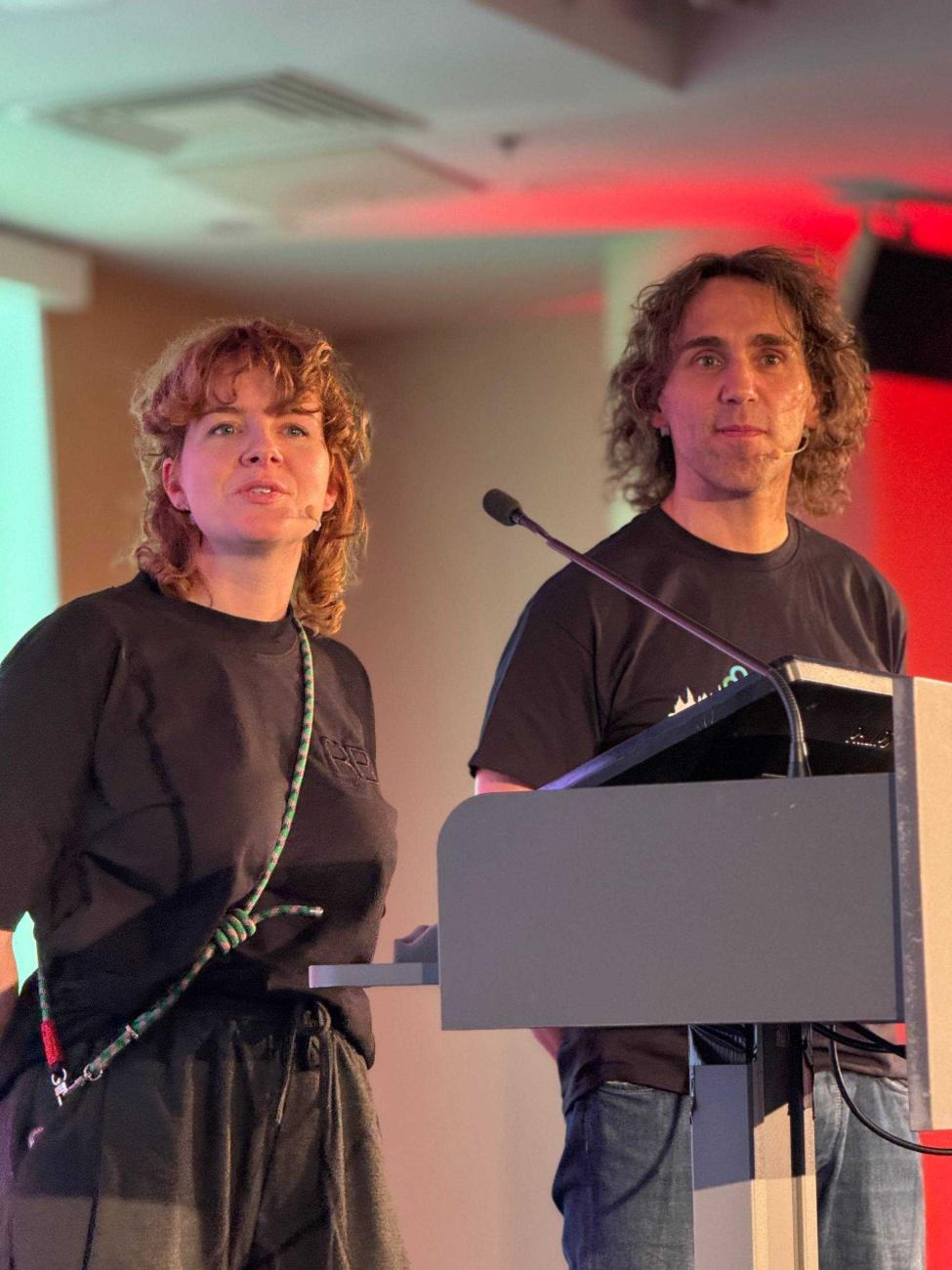 Floor Drees and Gabriele Bartolini during their talk