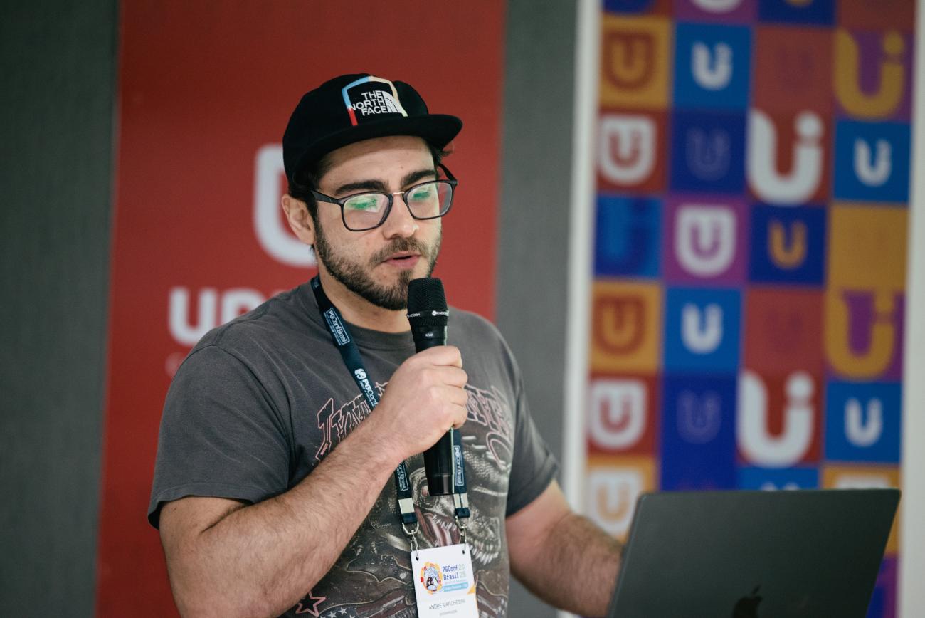 Andre Marchesini De Aguiar during his talk