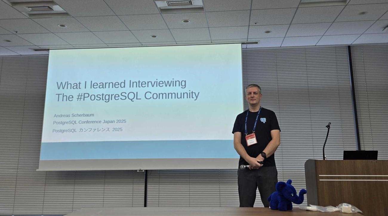 Andreas Scherbaum at PostgreSQL Conference Japan