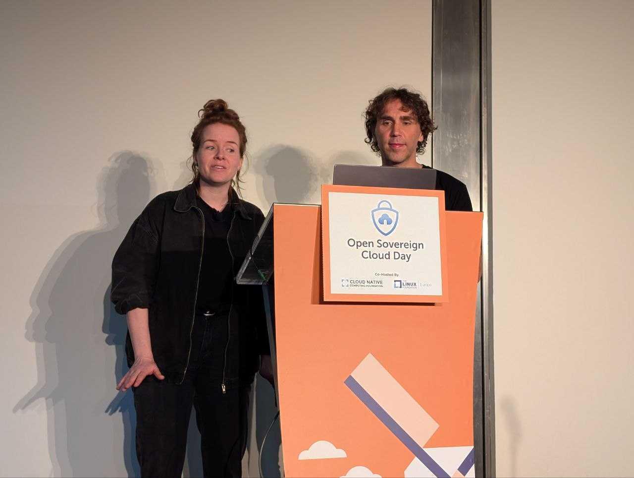 Floor Drees and Gabriele Bartolini presenting 