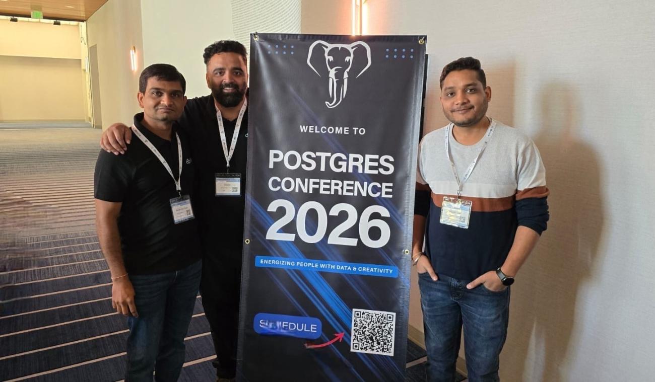 Neel Patel, Danish Khan and Yogesh Jain pose for a group photo
