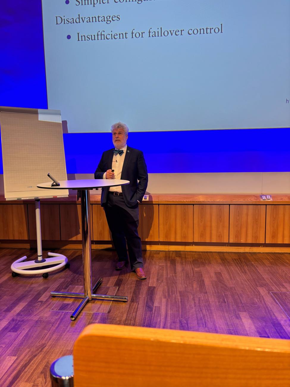 Bruce Momjian during his PGConf DE talk