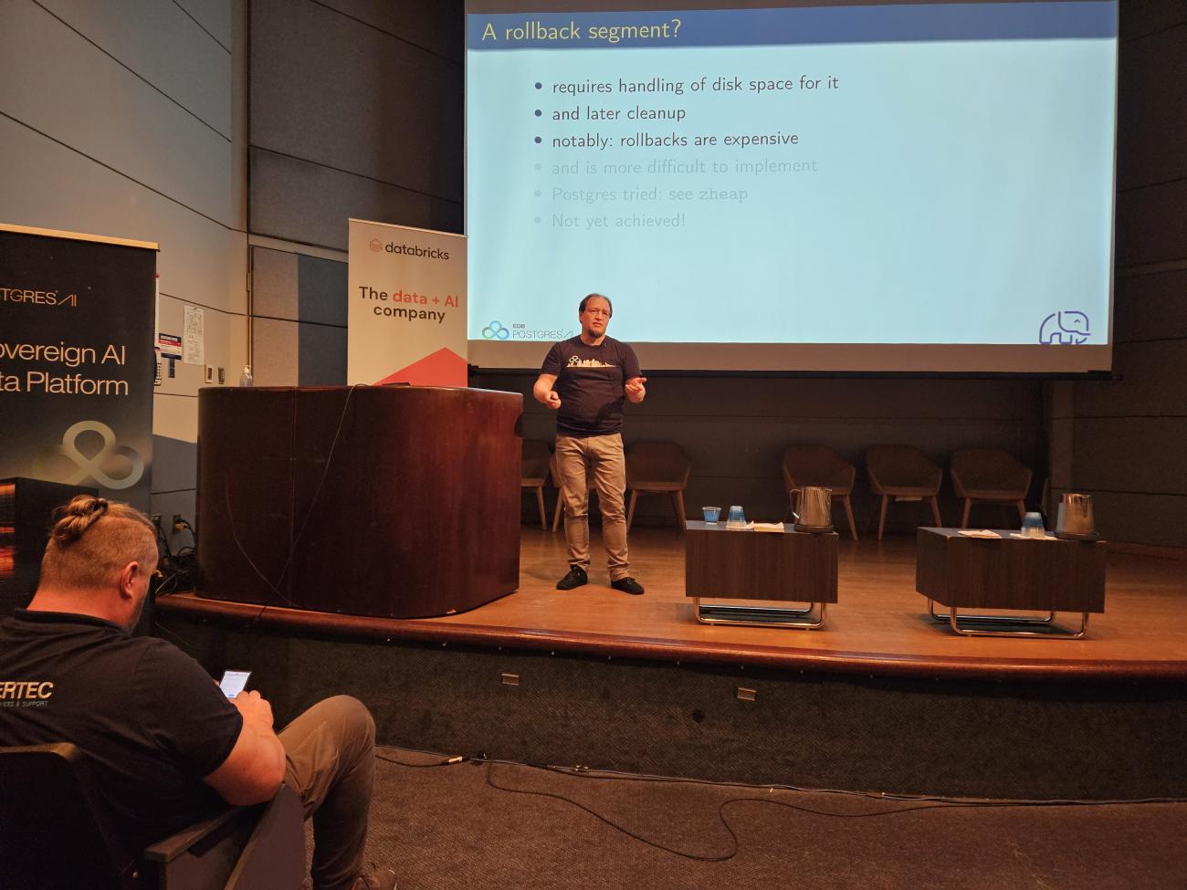Alvaro Herrera presenting at PGConf.dev