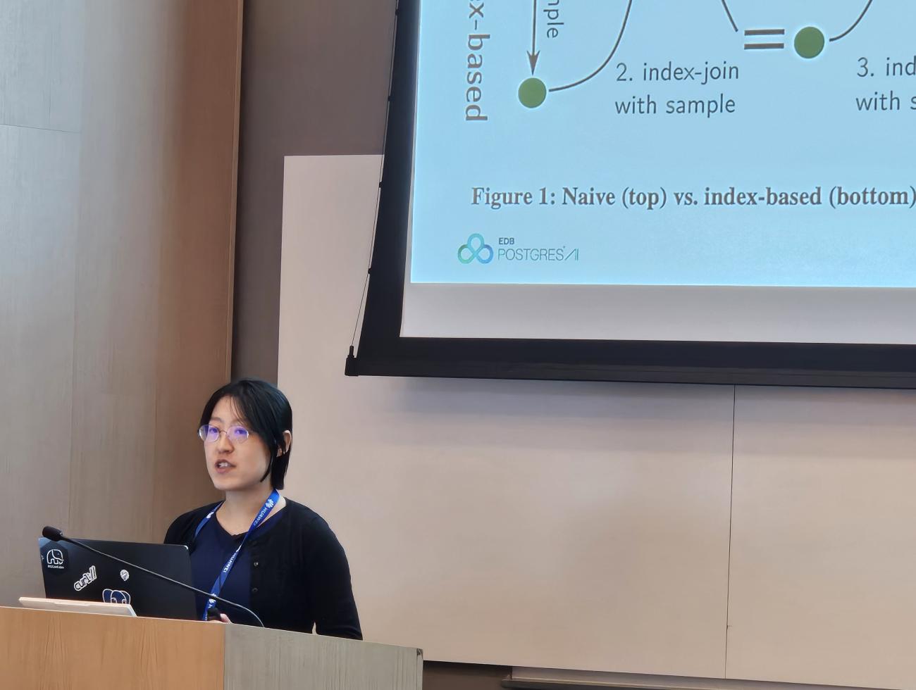 Alex Wang presenting at PGConf.dev