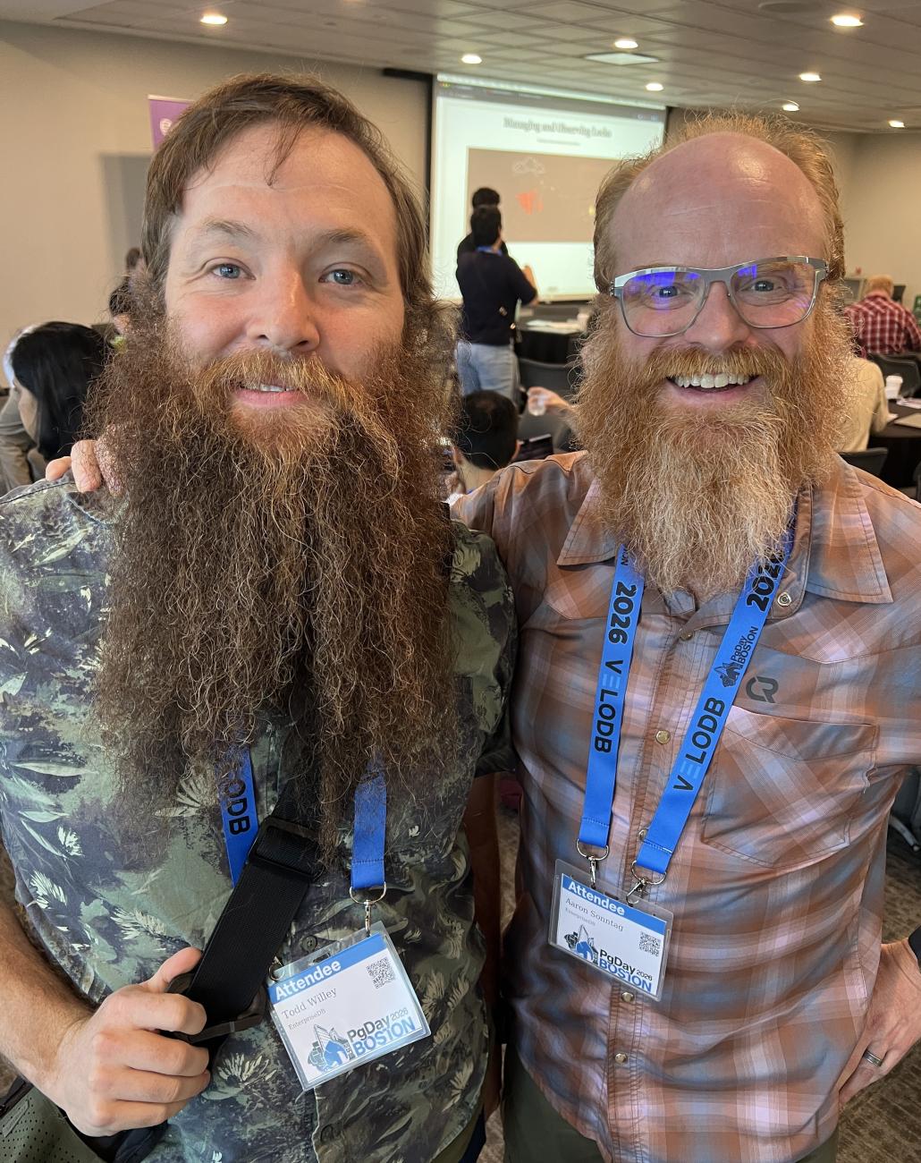 Todd Willey and Aaron Sonntag at PGDay Boston
