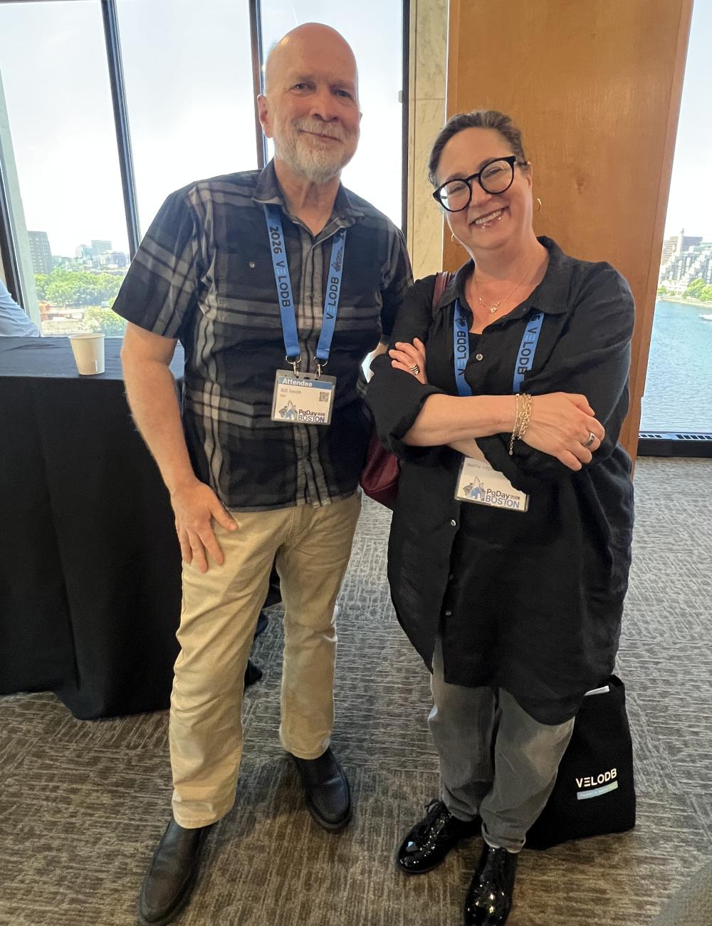 Bill Smith and Maria Copses at PGDay Boston