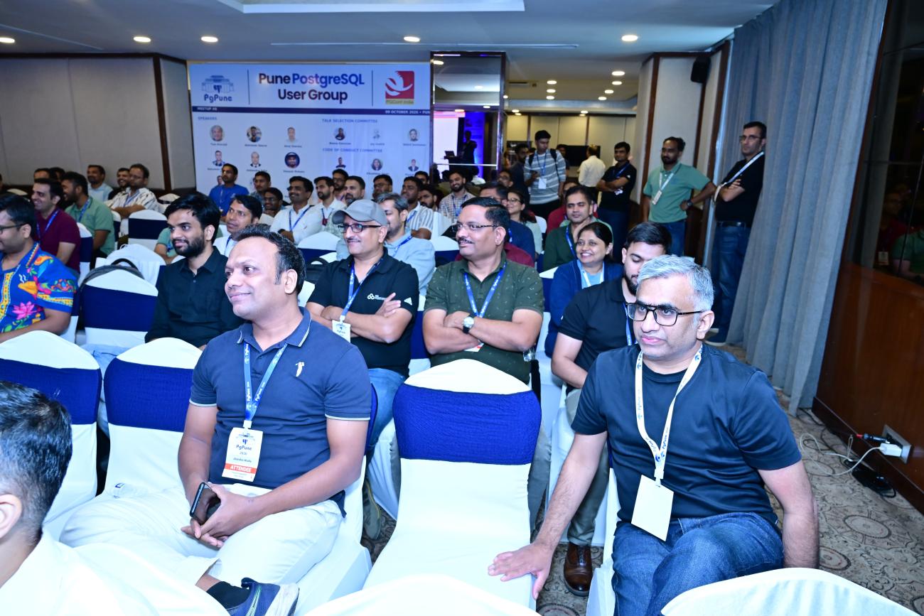 Pavan Deolasee in the PgPune audience