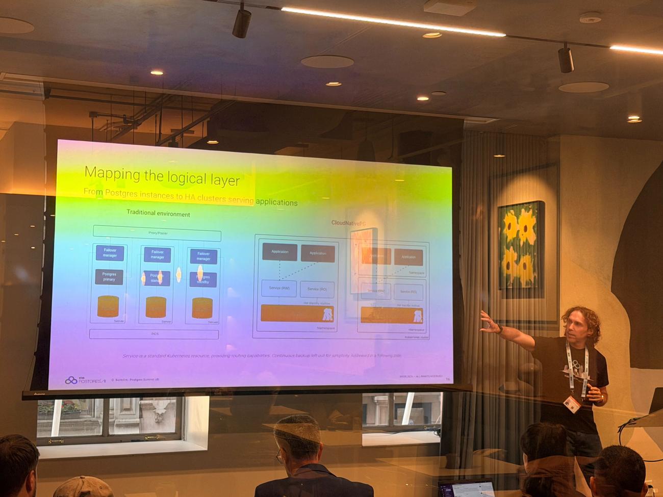 Gabriele Bartolini presenting at Postgres Summit US