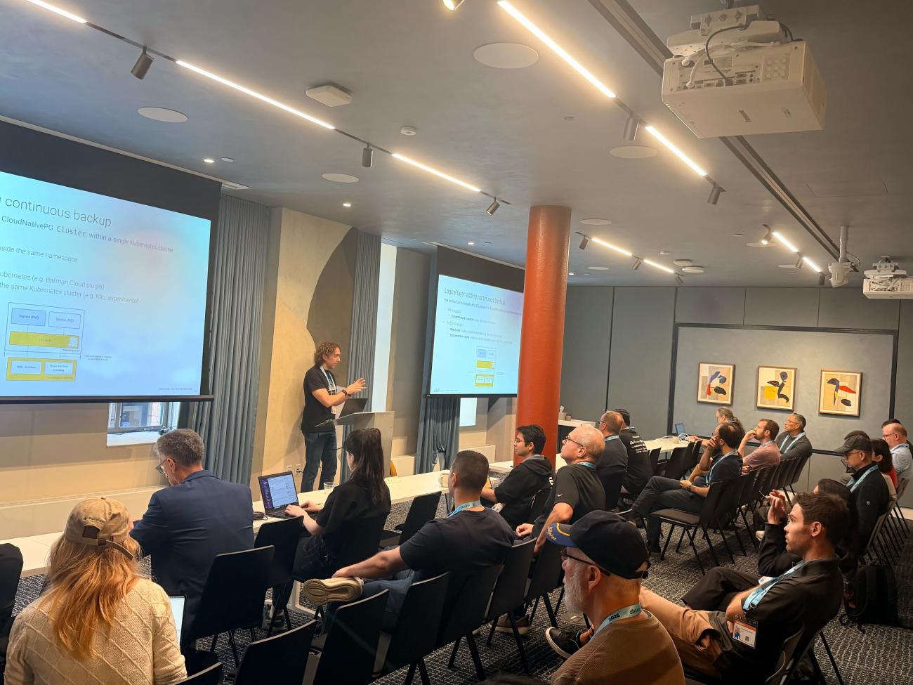 Gabriele Bartolini presenting at Postgres Summit US