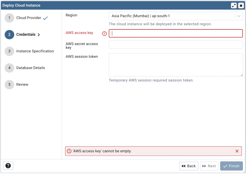 Deploy cloud instance