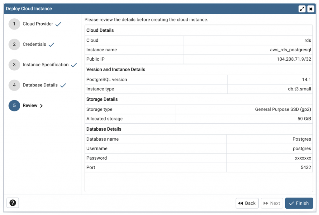 Deploy cloud instance