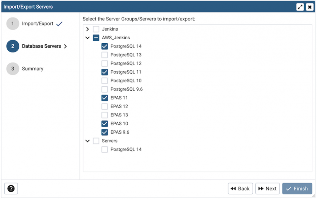 Import / Export Servers
