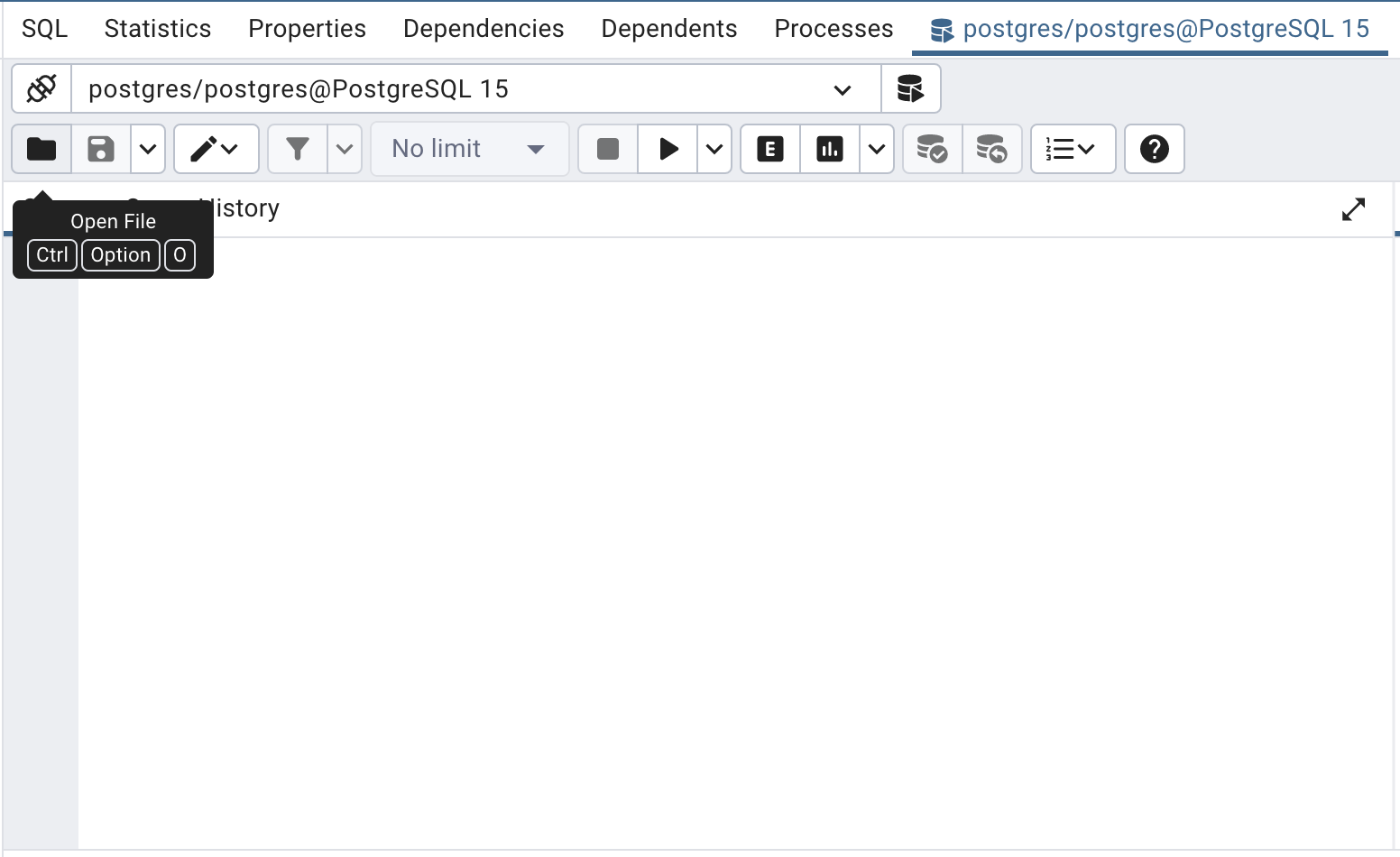 query-tool-window