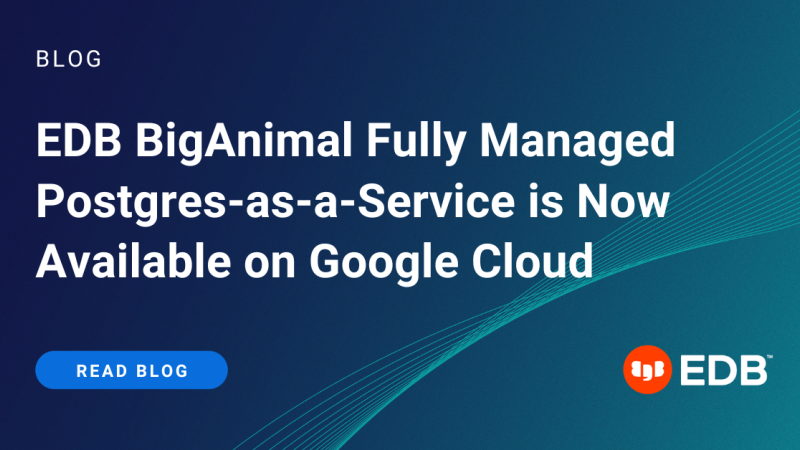 EDB BigAnimal on Google Cloud